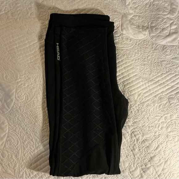 Head Black Athletic Leggings with diamond pattern on front lower leg - Picture 8 of 9